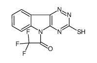 2,2,2-trifluoro-1-(3-sulfanylidene-2H-[1,2,4]triazino[5,6-b]indol-5-yl)ethanone结构式