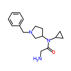 N-(1-Benzyl-3-pyrrolidinyl)-N-cyclopropylglycinamide Structure