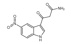 3-(5-nitro-1H-indol-3-yl)-3-oxopropanamide结构式