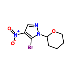 5-Bromo-4-nitro-1-(tetrahydro-2H-pyran-2-yl)-1H-pyrazole Structure