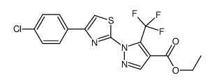 ETHYL 1-[4-(4-CHLOROPHENYL)-1,3-THIAZOL-2-YL]-5-(TRIFLUOROMETHYL)-1H-PYRAZOLE-4-CARBOXYLATE structure