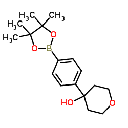 4-[4-(4,4,5,5-Tetramethyl-1,3,2-dioxaborolan-2-yl)phenyl]tetrahydro-2H-pyran-4-ol picture