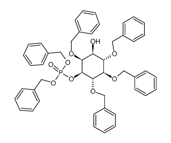 D-myo-Inositol, 2,4,5,6-tetrakis-O-(phenylmethyl)-, 3-bis(phenylmethyl) phosphate Structure