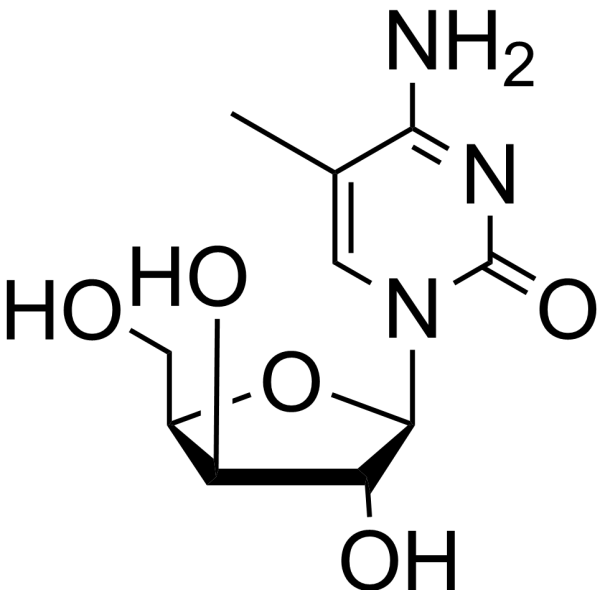 1-(β-D-Xylofuranosyl)-5-methylcytosine Structure