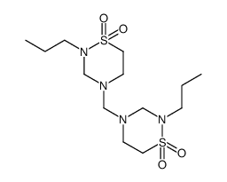 2,2'-dipropyl-4,4'-methanediyl-bis-[1,2,4]thiadiazinane 1,1,1',1'-tetraoxide结构式