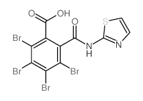 Benzoic acid,2,3,4,5-tetrabromo-6-[(2-thiazolylamino)carbonyl]- picture