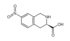 (R)-7-nitro-1,2,3,4-tetrahydroisoquinoline-3-carboxylic acid结构式