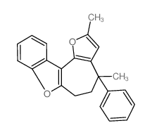 4H-Furo[2',3':3,4]cyclohepta[1,2-b]benzofuran, 5,6-dihydro-2,4-dimethyl-4-phenyl- (en) Structure