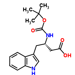 Boc-L-β-homotryptophan结构式