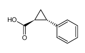 (1S,2S)-2-Phenylcyclopropanecarboxylic acid structure