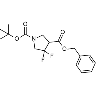 3-Benzyl 1-(tert-butyl) 4,4-difluoropyrrolidine-1,3-dicarboxylate structure