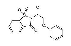 1,1-dioxo-2-(2-phenoxyacetyl)-1,2-benzothiazol-3-one结构式