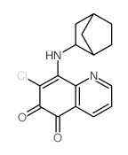 5,6-Quinolinedione,8-(bicyclo[2.2.1]hept-2-ylamino)-7-chloro- structure