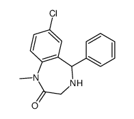 7-chloro-1-methyl-5-phenyl-4,5-dihydro-3H-1,4-benzodiazepin-2-one Structure