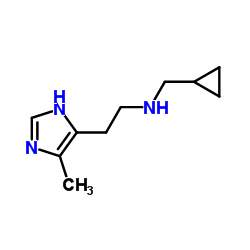 1H-Imidazole-4-ethanamine,N-(cyclopropylmethyl)-5-methyl- (9CI) Structure