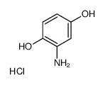 2-Aminobenzene-1,4-diol hydrochloride structure