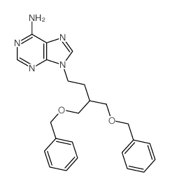 Adenine, 9-[4- (benzyloxy)-3-[(benzyloxy)methyl]butyl]-结构式