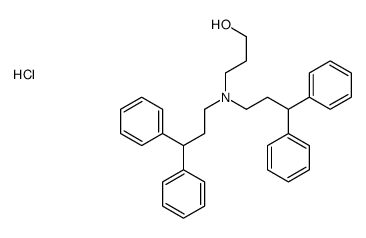 3-[bis(3,3-diphenylpropyl)amino]propan-1-ol,hydrochloride Structure