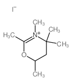 4H-1,,3-Oxazinium, 5,6-dihydro-2,3,4,4,6-pentamethyl-, iodide structure