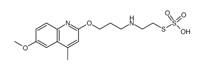 Thiosulfuric acid S-{2-[3-(6-methoxy-4-methyl-quinolin-2-yloxy)-propylamino]-ethyl} ester结构式