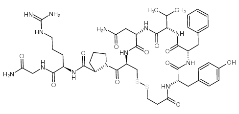 (Deamino-Cys1,Val4,D-Arg8)-Vasopressin Structure