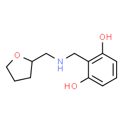 1,3-Benzenediol, 2-[[[(tetrahydro-2-furanyl)methyl]amino]methyl]- (9CI) Structure