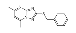 2-benzylsulfanyl-5,7-dimethyl-[1,2,4]triazolo[1,5-a]pyrimidine结构式