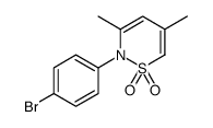 2-(4-bromophenyl)-3,5-dimethylthiazine 1,1-dioxide structure