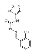 3-[[(E)-(6-oxo-1-cyclohexa-2,4-dienylidene)methyl]amino]-1-(tetrazol-5-ylidene)urea structure