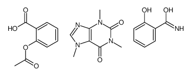 2-acetyloxybenzoic acid,2-hydroxybenzamide,1,3,7-trimethylpurine-2,6-dione Structure