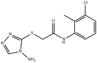 2-((4-amino-4h-1,2,4-triazol-3-yl)thio)-n-(3-chloro-2-methylphenyl)acetamide structure