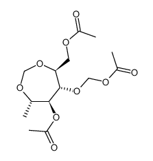 O4-acetoxymethyl-O3,O6-diacetyl-O2,O5-methanediyl-1-deoxy-L-mannitol结构式