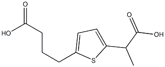 4-(5-(1-羧乙基)噻吩-2-基)丁酸结构式