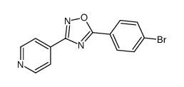 5-(4-bromophenyl)-3-pyridin-4-yl-1,2,4-oxadiazole Structure