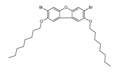 3,7-dibromo-2,8-dioctoxydibenzofuran Structure