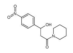 3-hydroxy-3-(4-nitrophenyl)-1-piperidin-1-ylpropan-1-one Structure