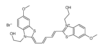 3-(2-hydroxyethyl)-2-[5-[3-(2-hydroxyethyl)-6-methoxy-3H-benzothiazol-2-ylidene]penta-1,3-dienyl]-6-methoxybenzothiazolium bromide picture