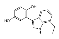 2-(7-ethyl-1H-indol-3-yl)benzene-1,4-diol结构式