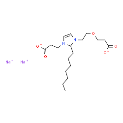 disodium 3-[2-(2-carboxylatoethoxy)ethyl]-2-heptyl-2,3-dihydro-1H-imidazole-1-propionate Structure