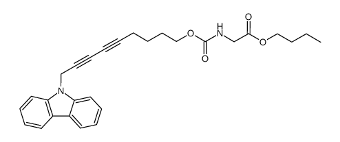 (9-Carbazol-9-yl-nona-5,7-diynyloxycarbonylamino)-acetic acid butyl ester结构式