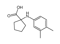 1-(3,4-DIMETHYLPHENYLAMINO)CYCLOPENTANECARBOXYLICACID structure