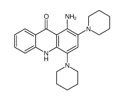 1-amino-2,4-dipiperidinoacridone Structure