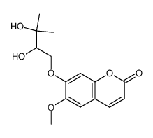 7-(2',3''-dihydroxy-3'-methylbutyloxy)-6-methoxycoumarin结构式