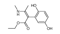 α-(Hydrochinonyl)-β-(methylamino)-crotonsaeureethylester结构式