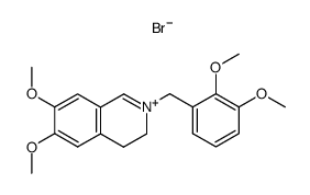 2-(2,3-dimethoxybenzyl)-3,4-dihydro-6,7-dimethoxyisoquinolinium bromide结构式