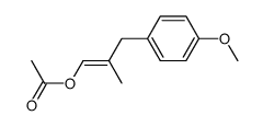 1-acetoxy-2-methyl-3-(4-methoxyphenyl)propene结构式