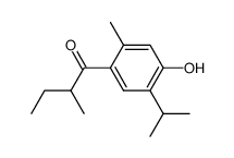 1-(4-hydroxy-5-isopropyl-2-methylphenyl)-2-methylbutan-1-one Structure