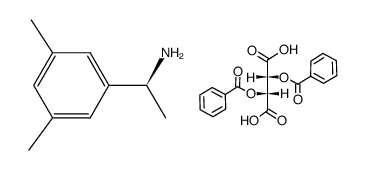 (S)-α-(3,5-dimethylphenyl)ethylamine L-O,O'-dibenzoyltartrate结构式