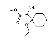 Cyclohexaneacetic acid, alpha-amino-1-ethoxy-, methyl ester (9CI) structure