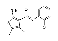 2-amino-N-(2-chlorophenyl)-4,5-dimethylthiophene-3-carboxamide结构式